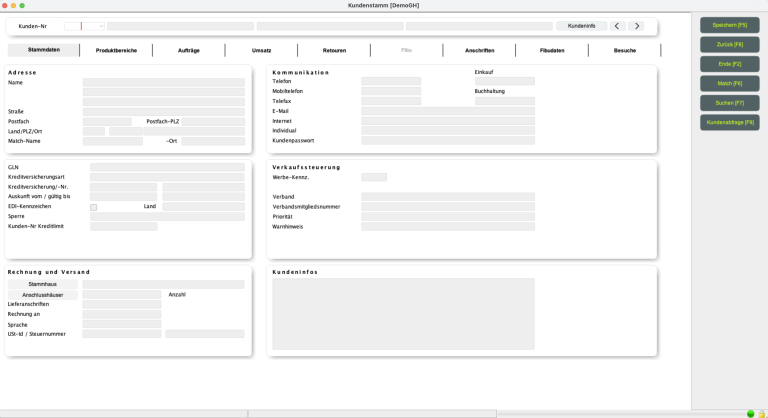 prodress Software Dashboard